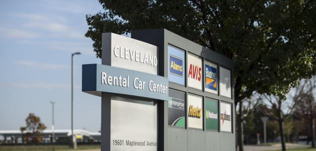 Cleveland Airport Rental Car Sign